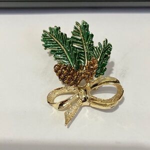 Vintage Gerry’s Gold and Green Pinecone Brooch